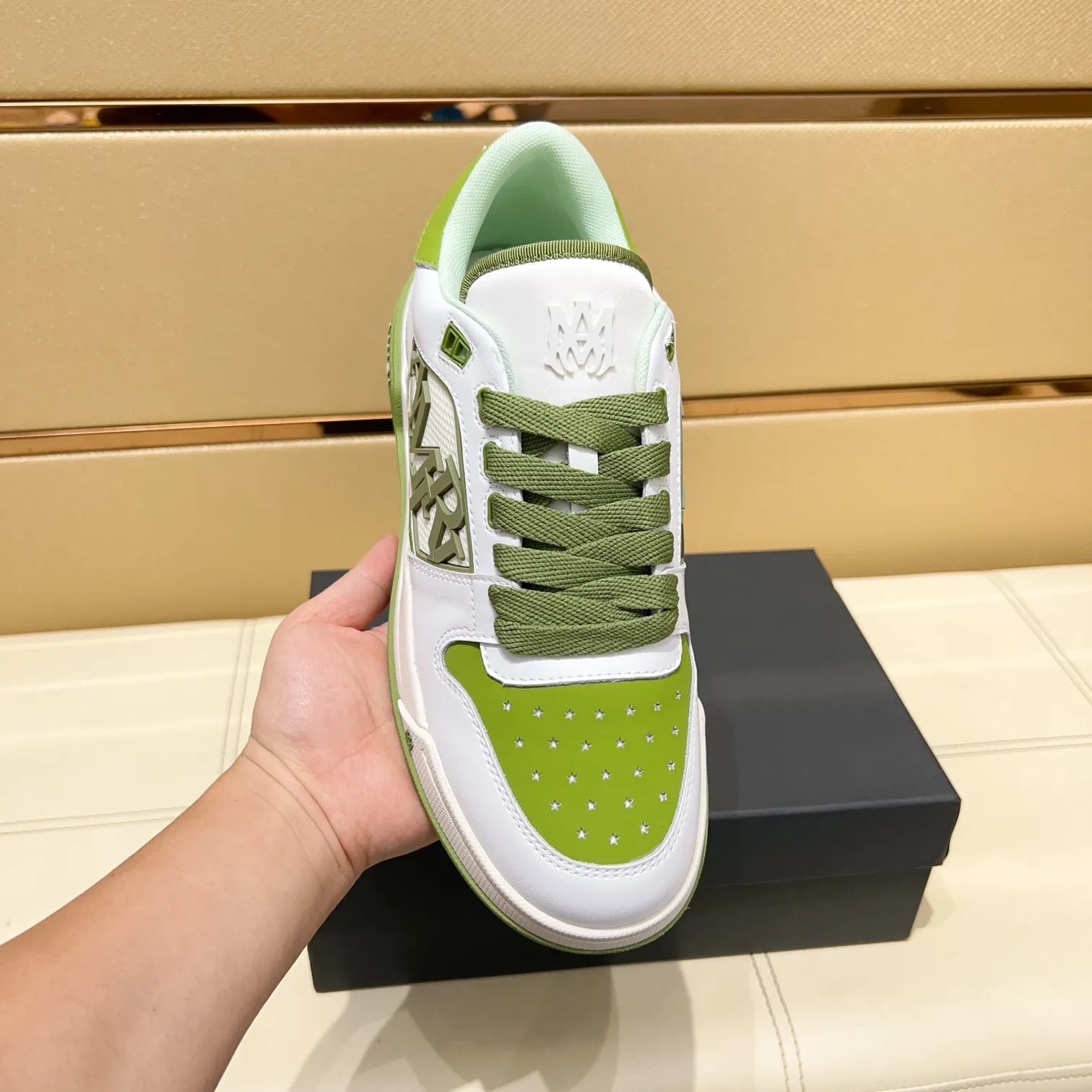 Men's men's shoes 💰500 [New style] 🌲🌲 Amiri - New Amiri trendy shoes, low-top casual sports shoes, the same style as celebrities, made of selected cowhide stitching, original outsole, comfortable on the feet, high-end workmanship, welcome to buy Size: 39-45 (customized for 46)